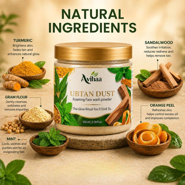 Ubtan Dust Foaming Face Wash Powder 3