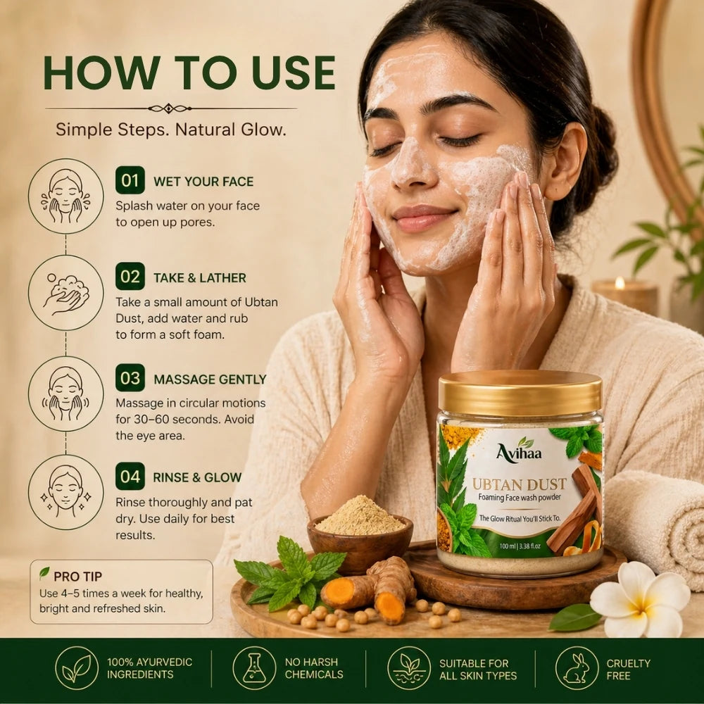 Ubtan Dust Foaming Face Wash Powder 5